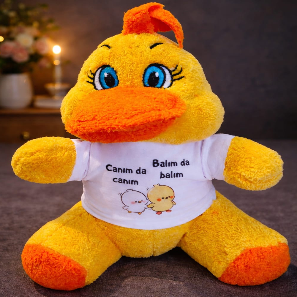 Toptan Sevimli Canım Da Canım Balım Da Balım Tasarımlı Peluş Civciv Oyuncak