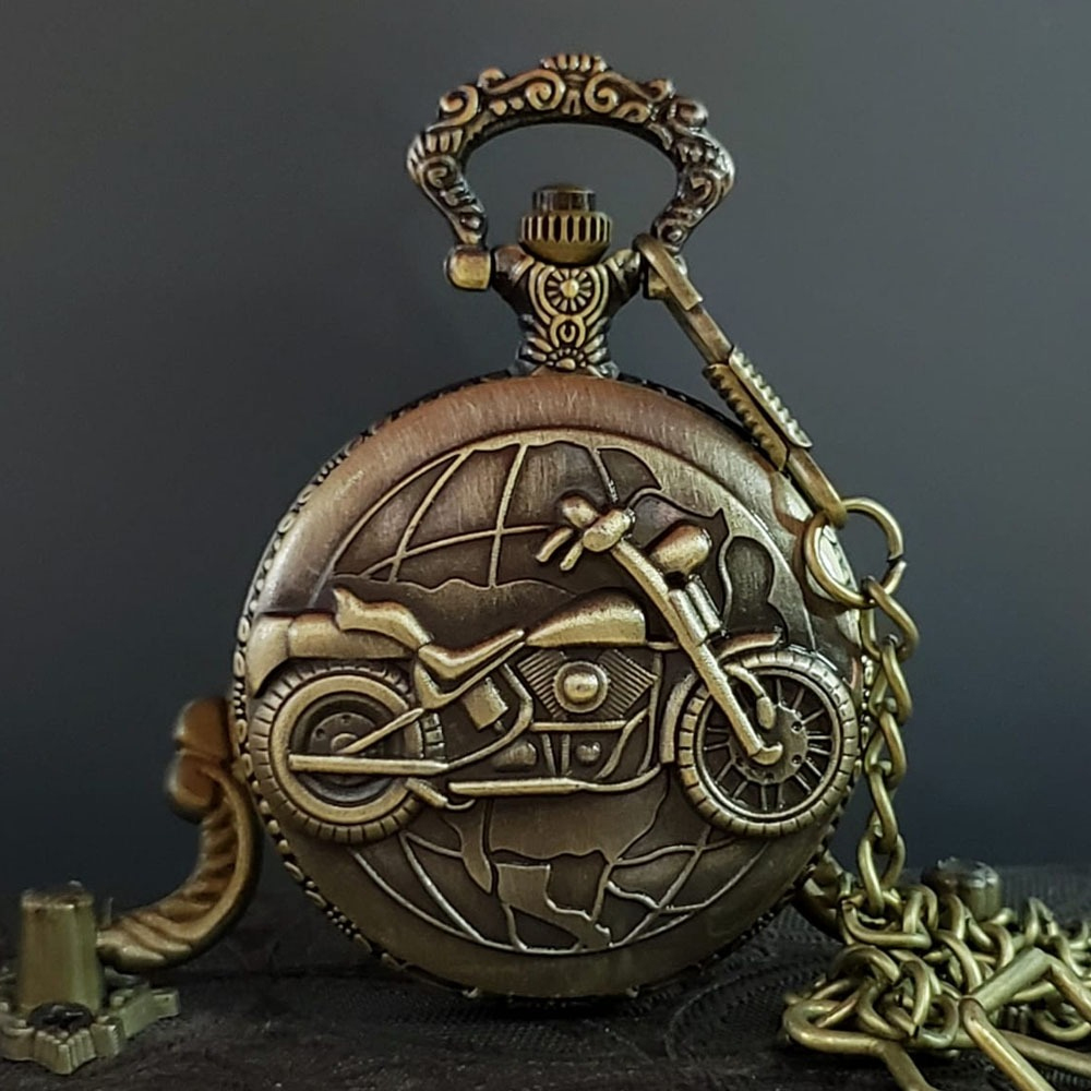 Toptan Motor Tasarımlı Köstekli Antika Saat