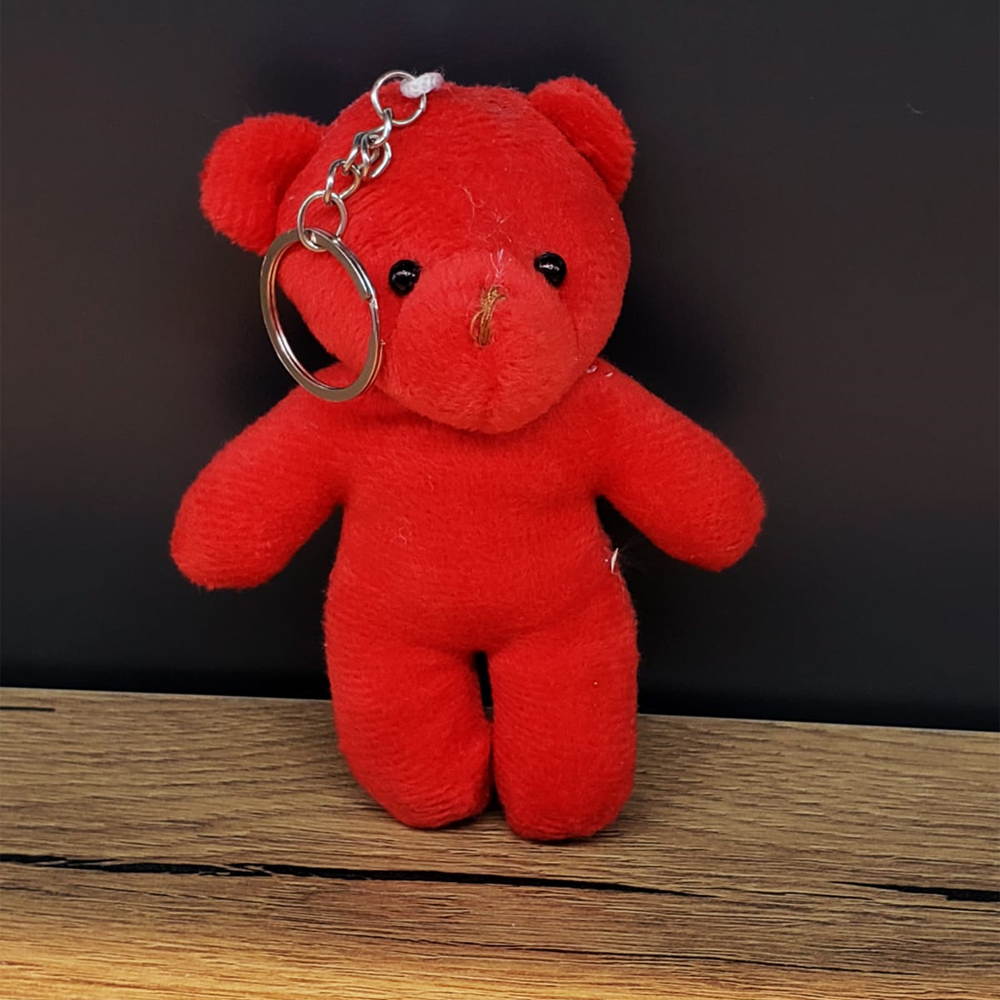 Toptan Hediyelik Kırmızı Tüllü Kese Ve Sevimli Ayıcık