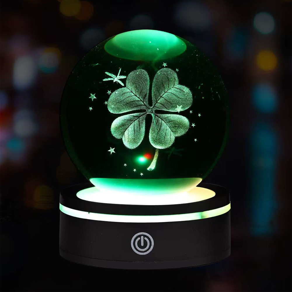 Toptan Usb'li Dönen Yonca Cam Küre