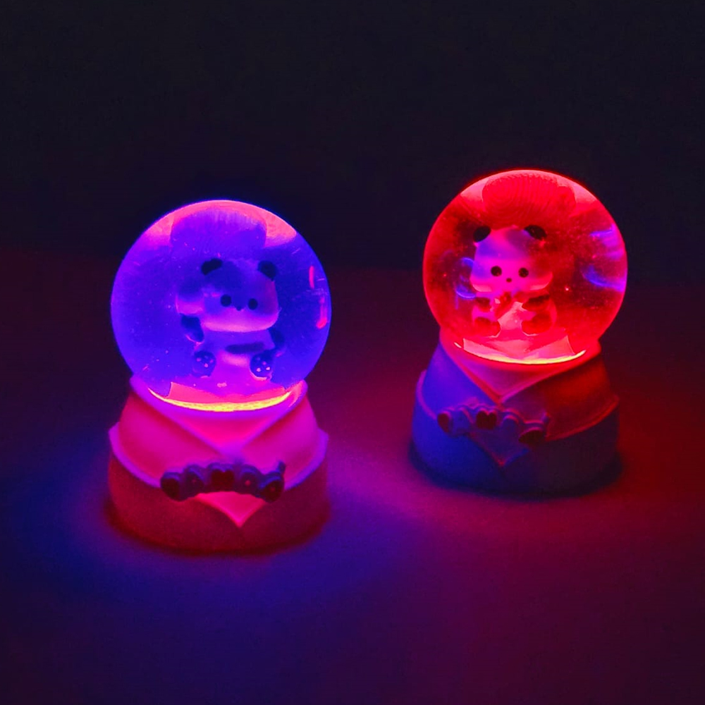 Toptan Panda Tasarımlı Işıklı Küçük Boy Kar Küresi