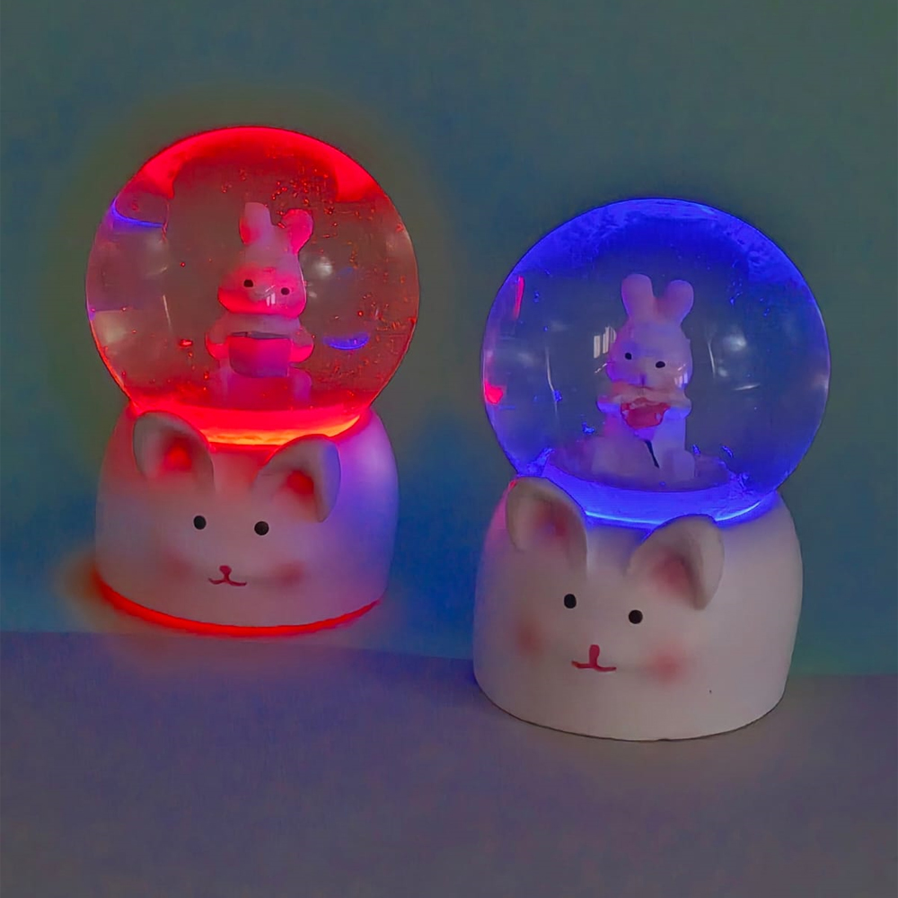 Toptan Mini Boy Tavşan Tasarımlı Kar Küresi