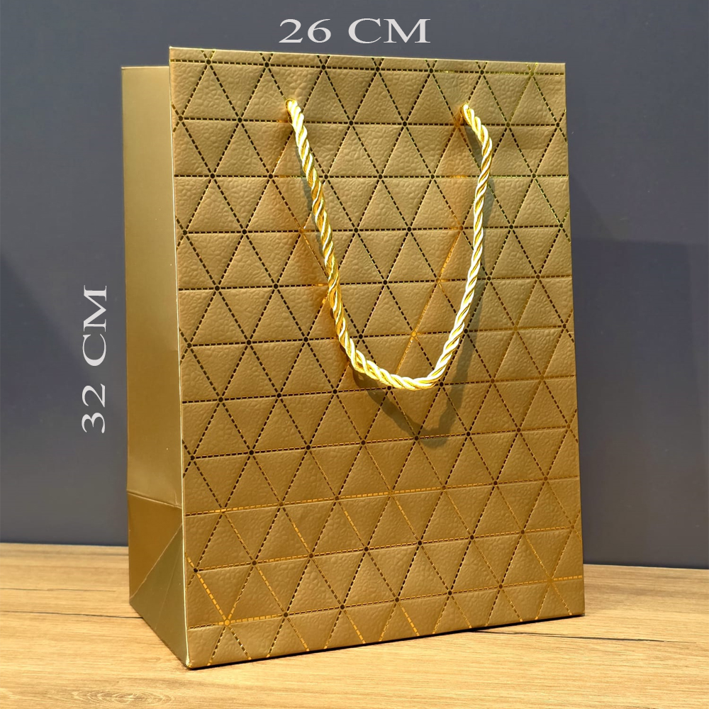 Toptan Büyük Boy Gold Hediye Çantası