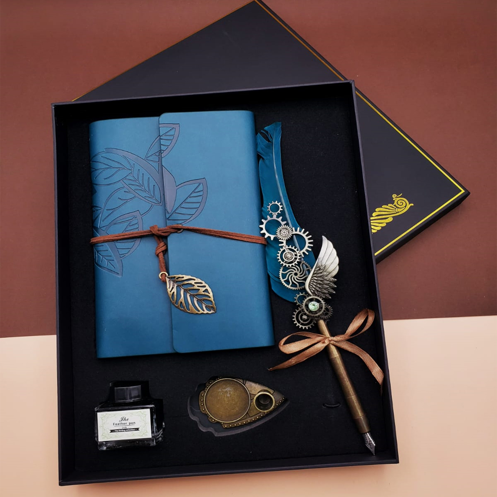 Toptan Kaligrafi Kalem Ve Vintage Tasarım Deri Defter