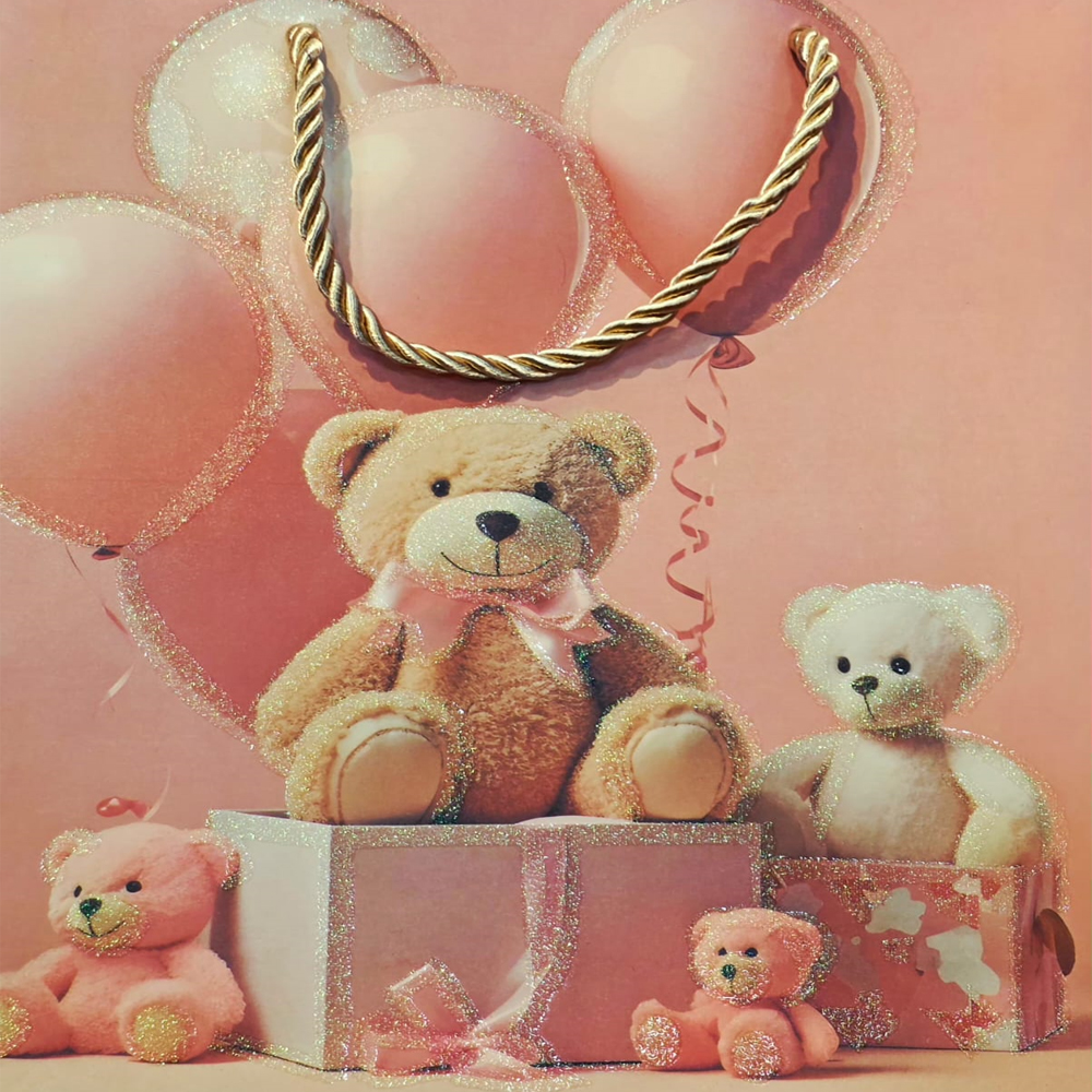 Toptan Büyük Boy Sevimli Ayıcıklar Tasarımlı Hediyelik Çanta