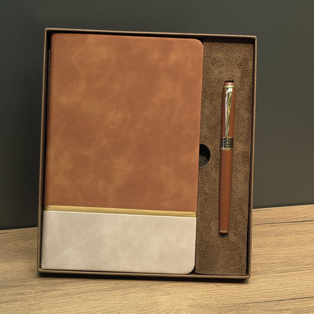 Toptan Soft Deri Defter Ve Roller Kalem Seti