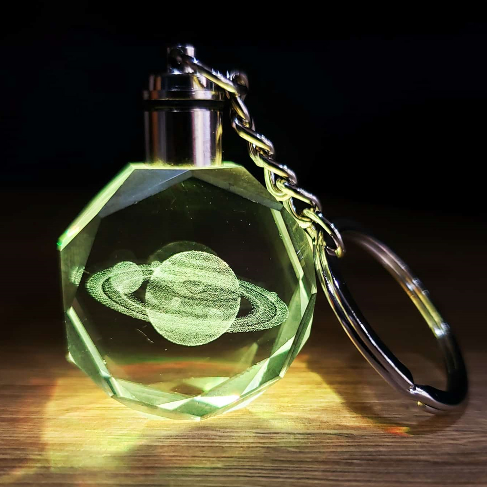 Toptan Renk Değiştiren Satürn Gezegen Küre Ve Anahtarlık Seti