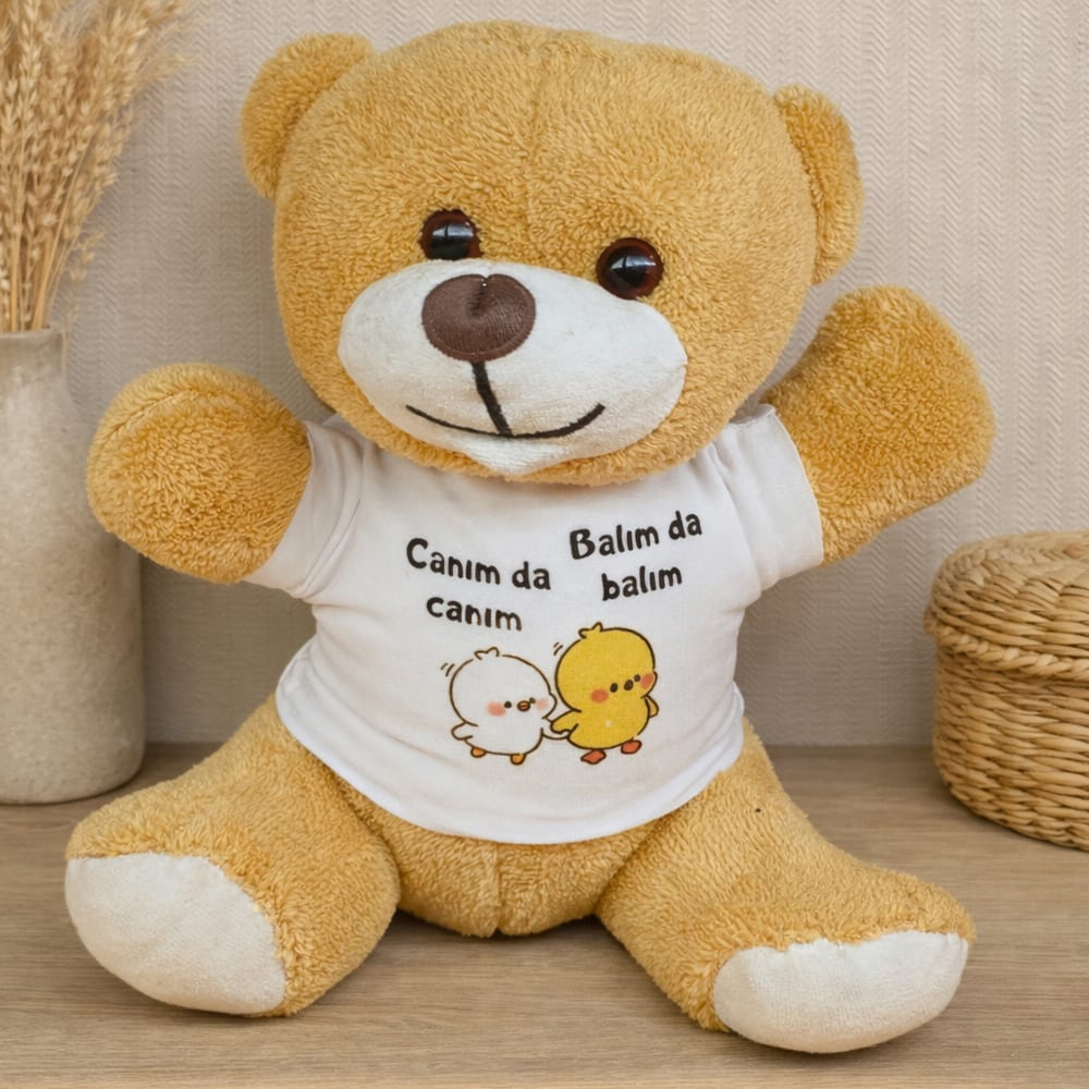 Toptan Canım Da Canım Balım Da Balım Tişörtlü Peluş Ayıcık