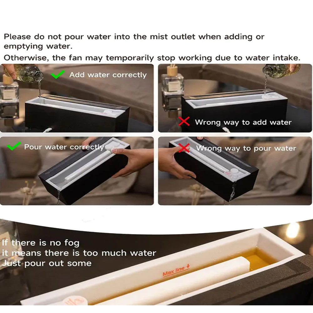 Toptan Şömine Görünümlü Alev Efektli Hava Nemlendirici