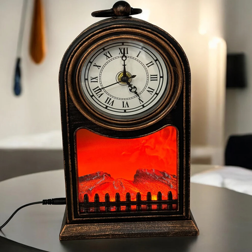 Toptan Şömine Tasarımlı Romen Rakamlı Saat