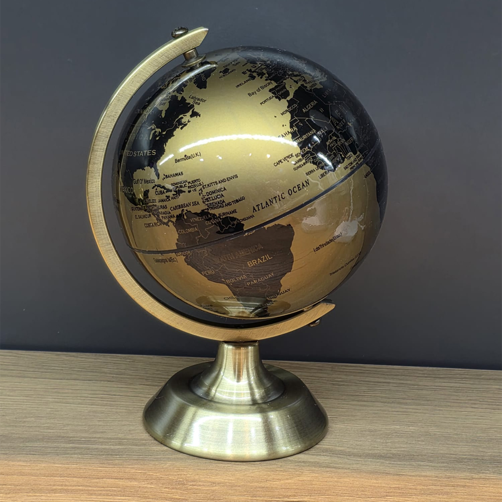 Toptan Metal Ayaklı Dekoratif Masaüstü Dünya Küresi