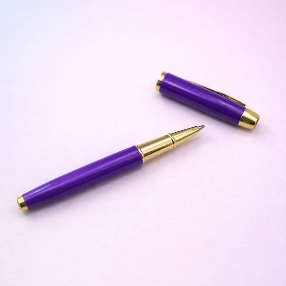 Toptan Mor Metal Roller Kalem