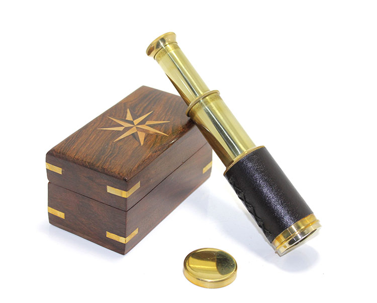 Ahşap Kutulu Pirinç Dürbün 15638