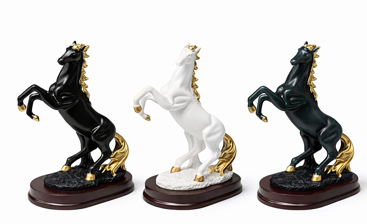 Polyester Şahlanmış At Figürü Alk1624