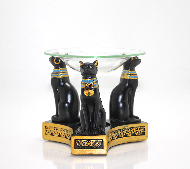 Polyester Mısır Kedisi Buhurdanlık Alk2981