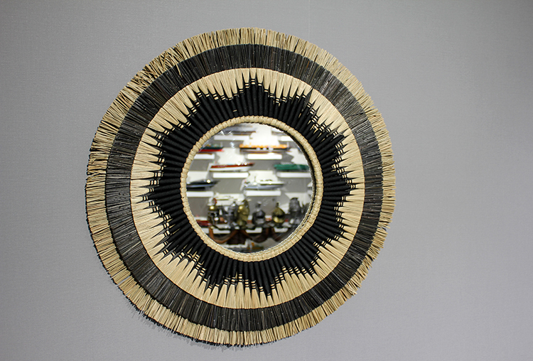 Hasırlı Duvar Aynası 3Natural-13