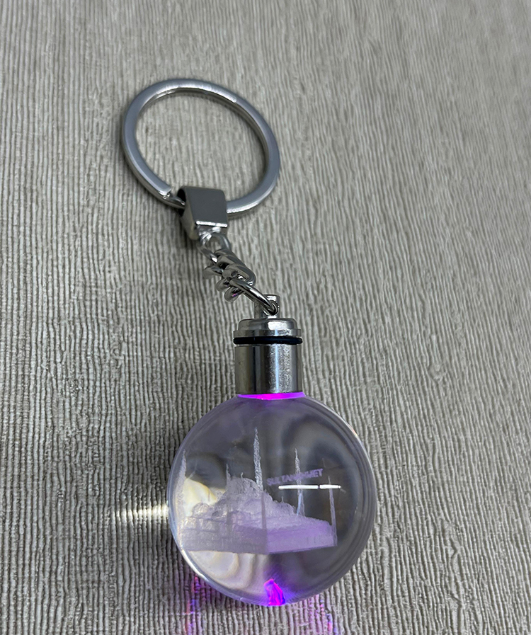 Ledli Sultanahmet Tasarımı Kristal Anahtarlık Alk3804