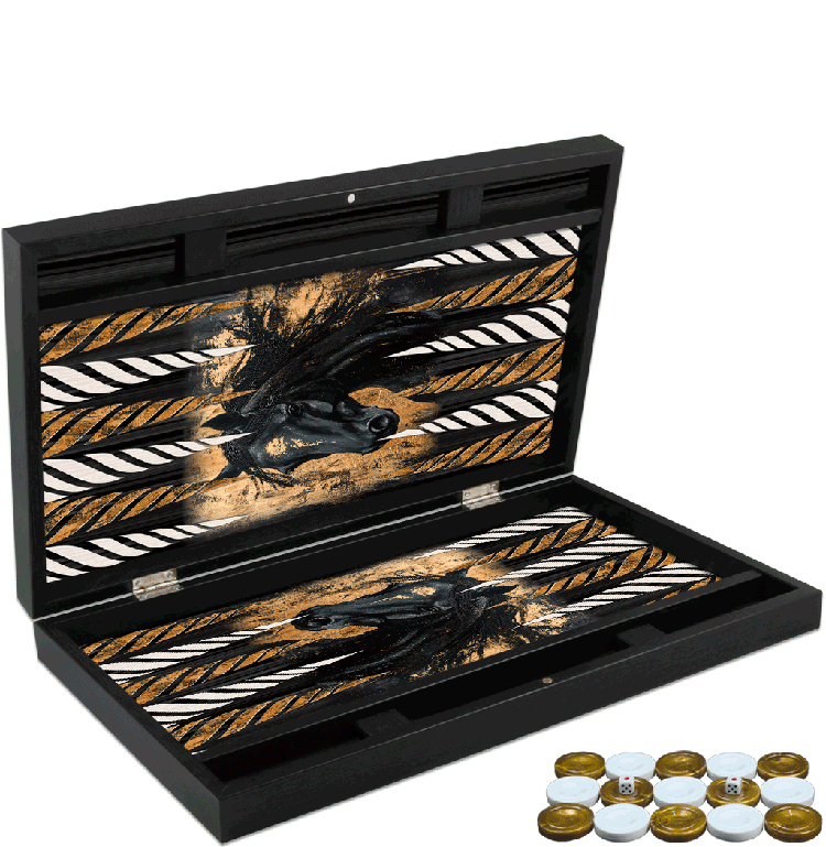 Özel Trendy At Tasarımı Tavla