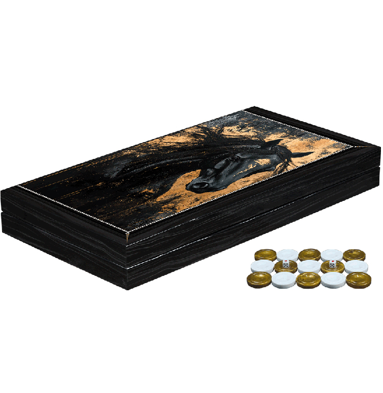 Özel Trendy At Tasarımı Tavla