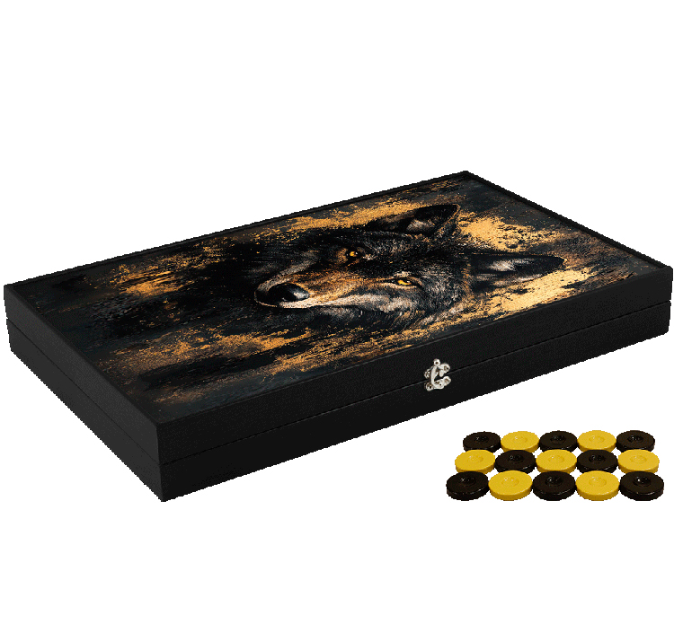 Özel Trendy Kurt Tasarımı Tavla