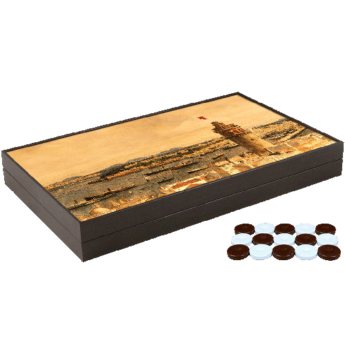 Özel Trendy Galata Kulesi Tasarımı Tavla