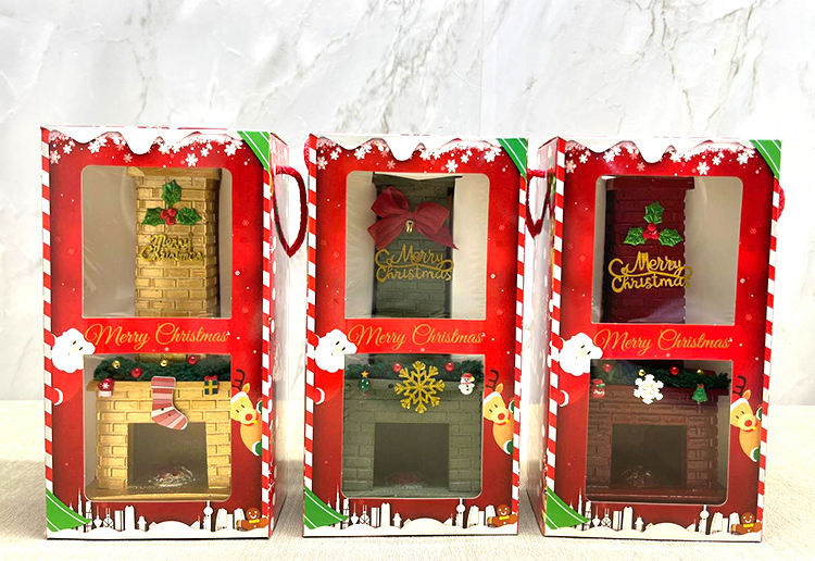 Noel Temalı Polyester Şömine Tütsülük İk023