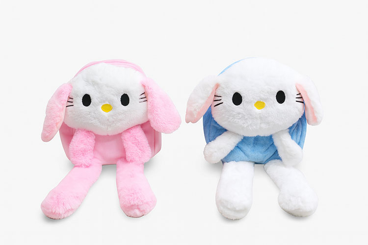 Peluş Işıklı Oynar Kulaklı My Melody ve Cinnamoroll Sırt Çantası Alk3012
