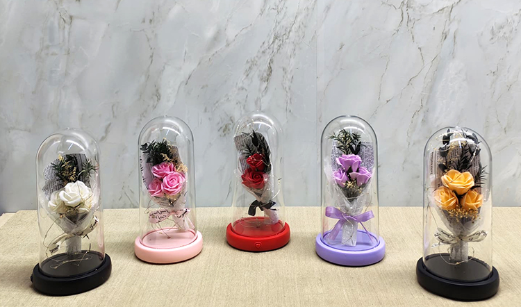 Işıklı Müzikli Romantik Gül Buketi  Alk4999