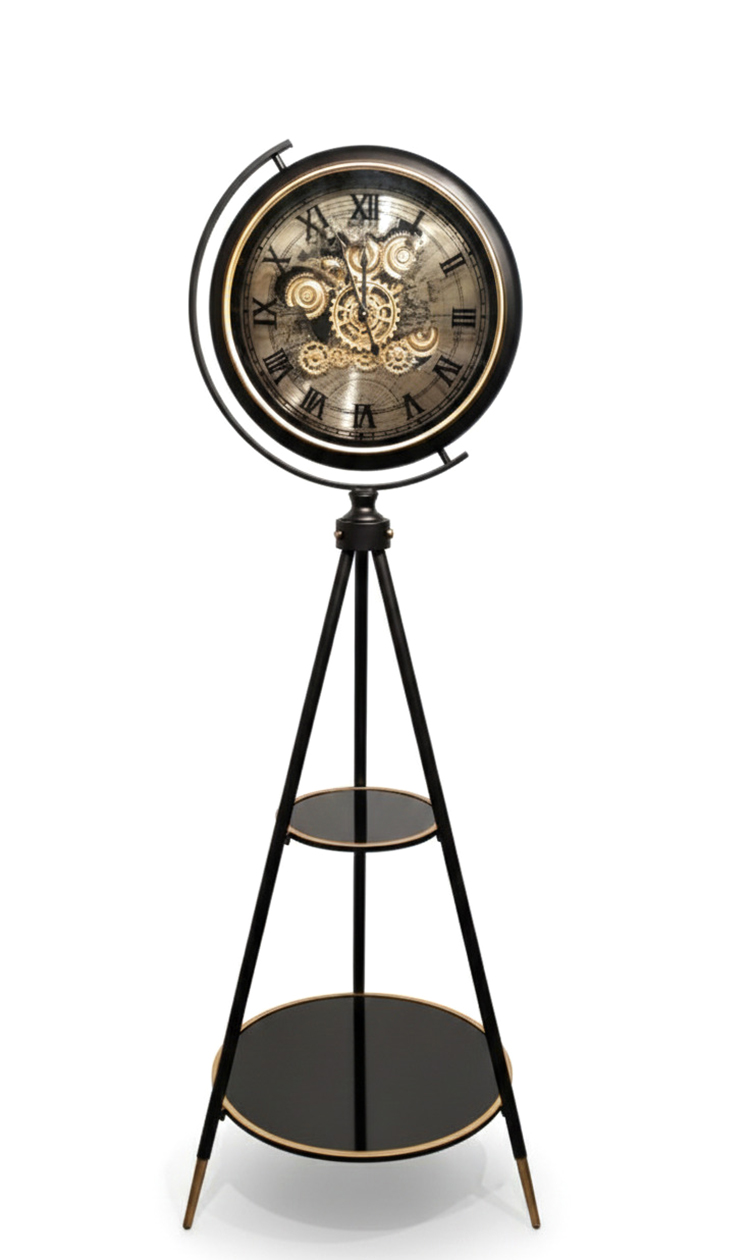 Özel Tasarım Metal Ayaklı Çarklı Saat Alk4837