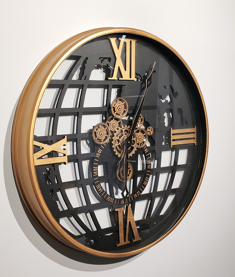 Özel Tasarım Metal Çarklı Duvar Saati Alk4845