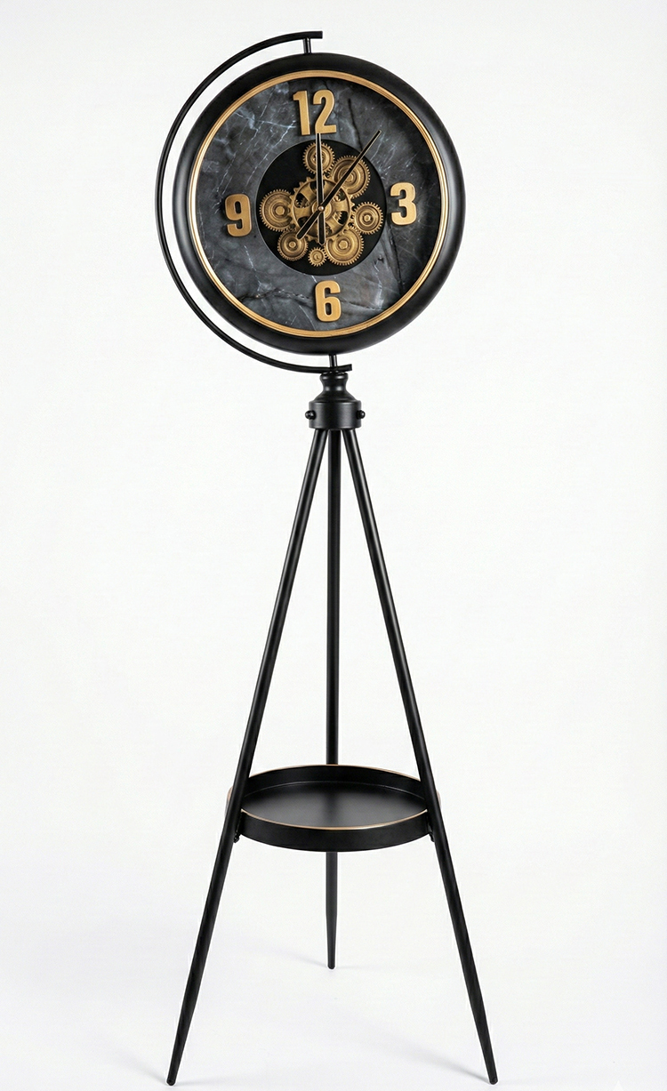 Özel Tasarım Metal Ayaklı Çarklı Saat Alk4848