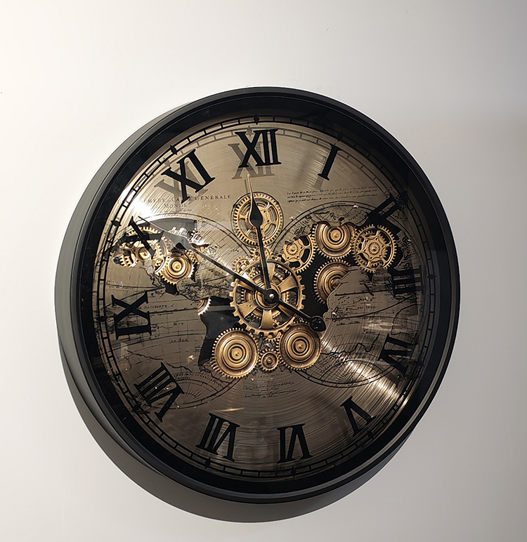 Özel Tasarım Metal Çarklı Duvar Saati Alk4849