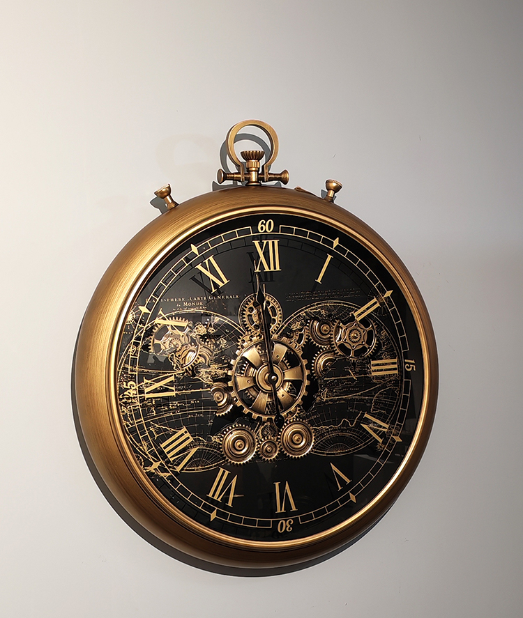 Özel Tasarım Metal Çarklı Duvar Saati Alk4851