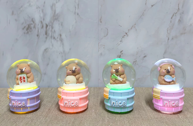 Kapibara Capybara Tasarımlı Işıklı Kar Küresi Alk5022