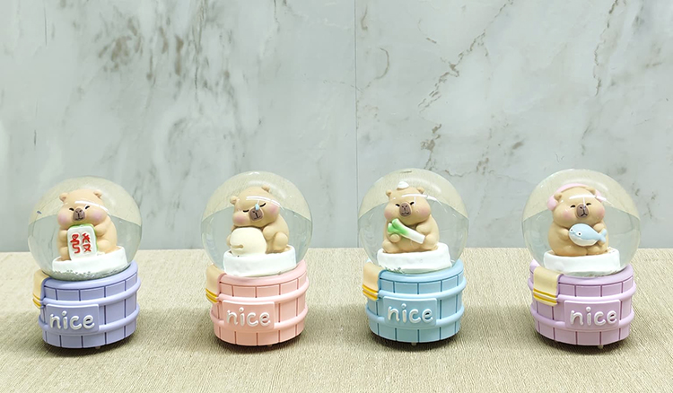 Kapibara Capybara Tasarımlı Işıklı Kar Küresi Alk5022