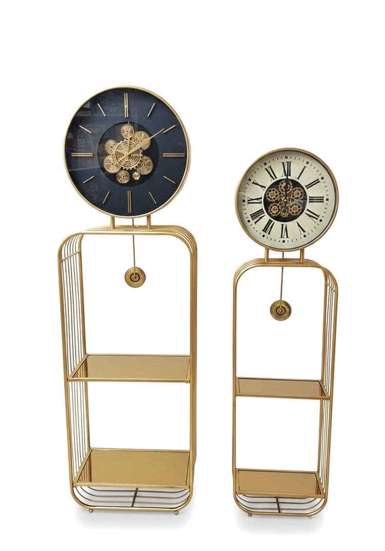 Metal Çarklı Raf Saat Seti Alk4869