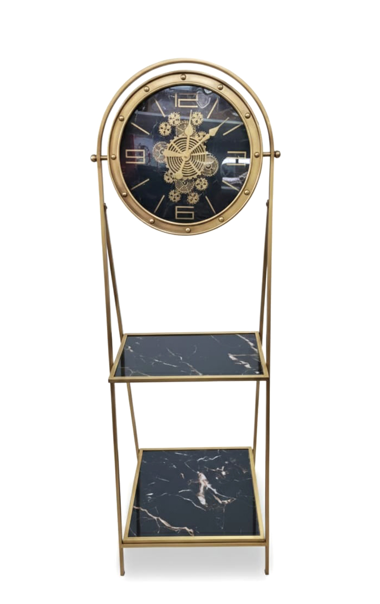 Metal Çarklı Raf Saat Alk4870