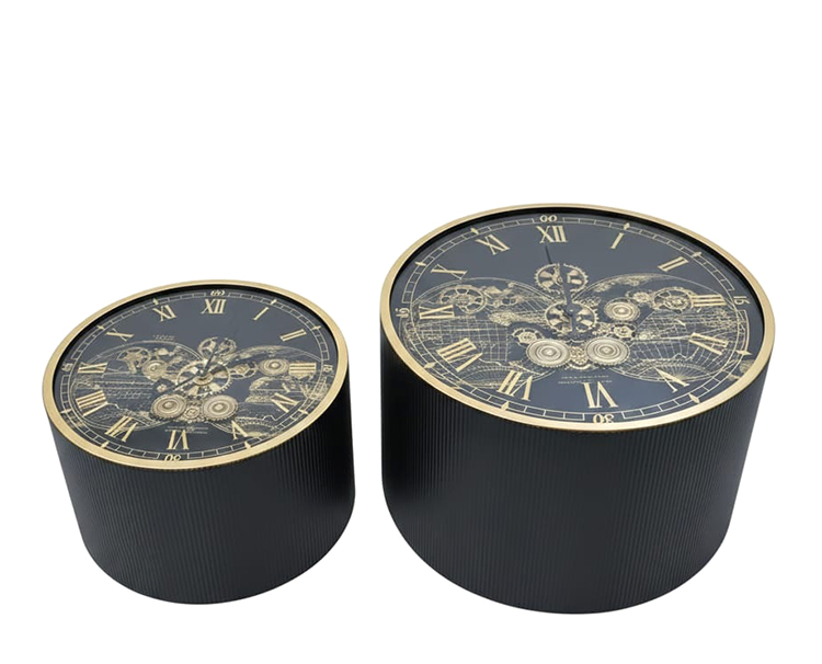 Metal Çarklı Sehpa Saat Seti Alk4840