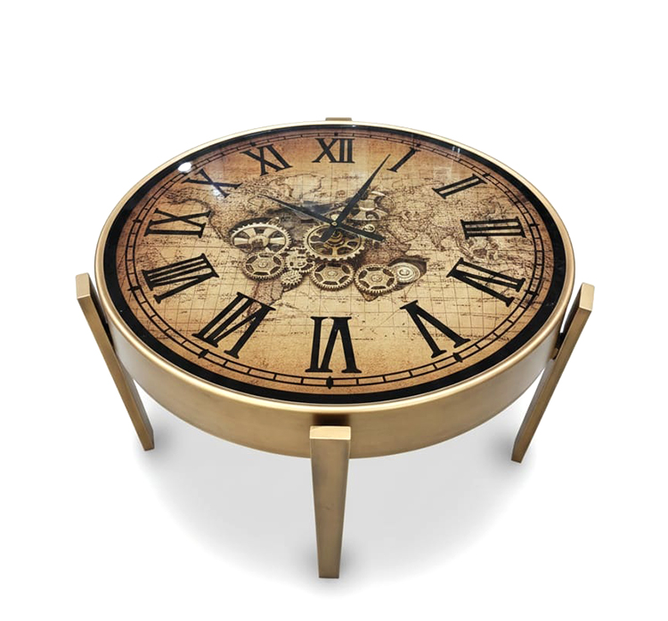 Metal Çarklı Sehpa Saat Alk4862