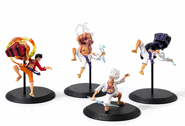 Anime One Piece Luffy Figürü 4'Lü Set  Alk5275