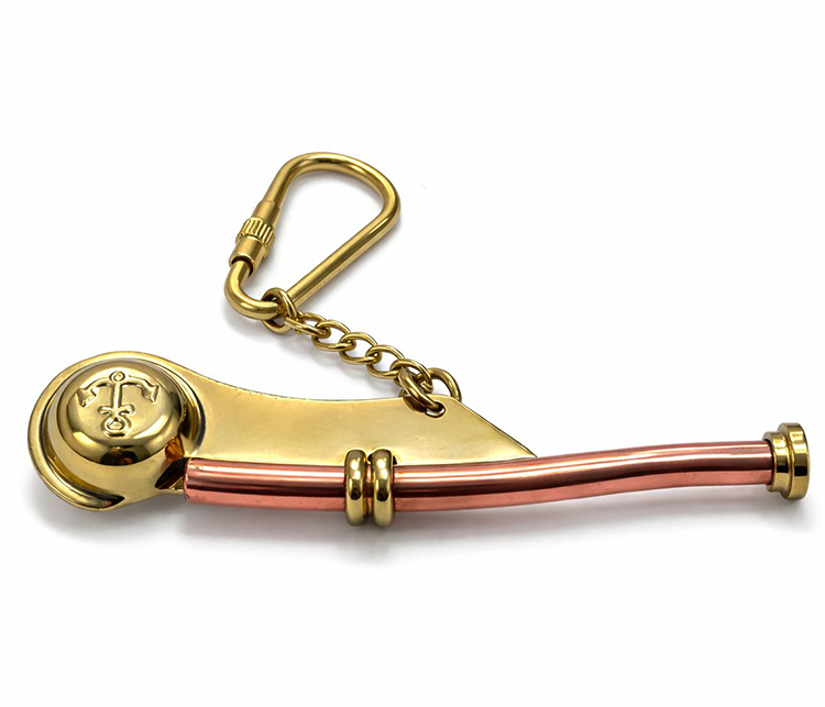 Pirinç Silistre Düdüğü Anahtarlık 2101C