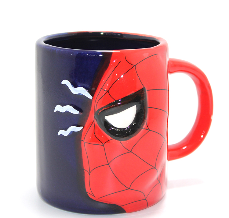 3D Spiderman Tasarımı Porselen Kupa Bardak Alk4495
