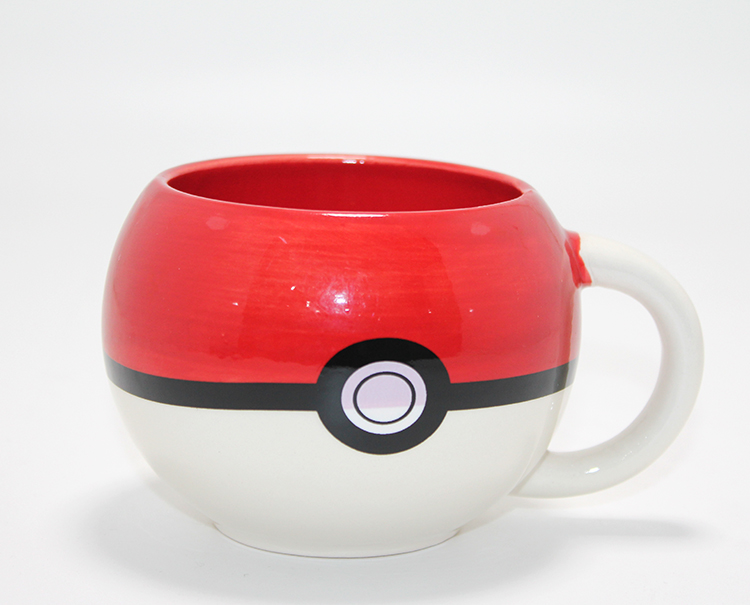 Pokemon Pokeball Tasarımlı 3D Porselen Kupa Bardak Alk4498