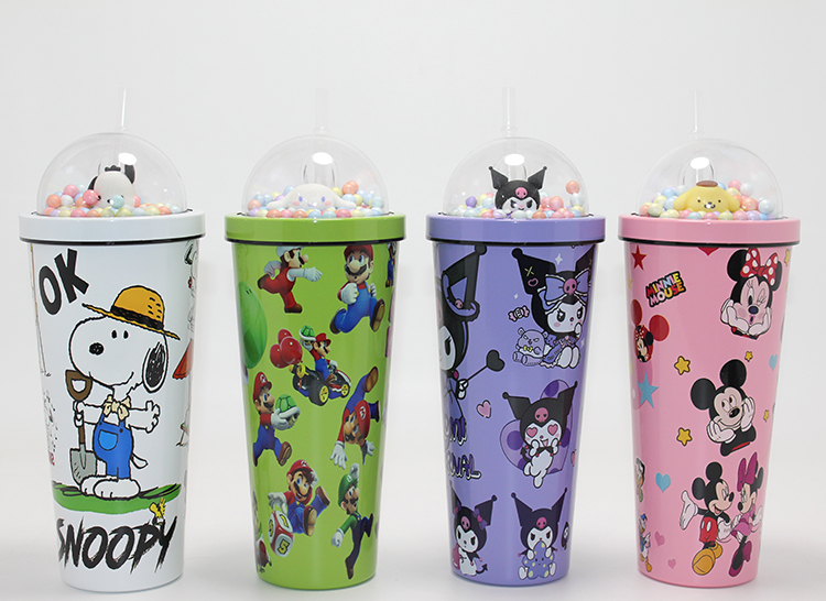 Sevimli Anime Karakterli Pipetli Termos & Suluk Alk4710