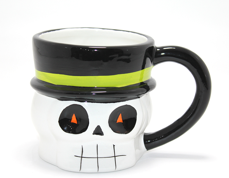 Centilmen İskelet Figürlü 3D Kabartmalı Kupa Bardak Alk4898