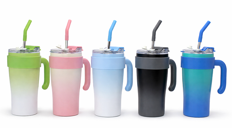 Mat Siyah Isı Muhafazalı Kulplu Ve Kilitli Çelik Termos Kupa Alk4634