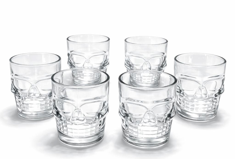 6'Lı Kurukafa Cam Shot Bardağı Alk2151