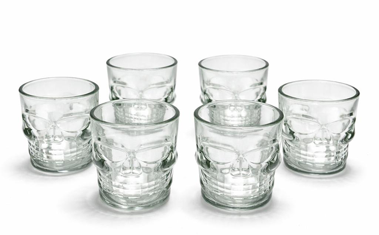 6'Lı Kurukafa Cam Shot Bardağı Alk2152