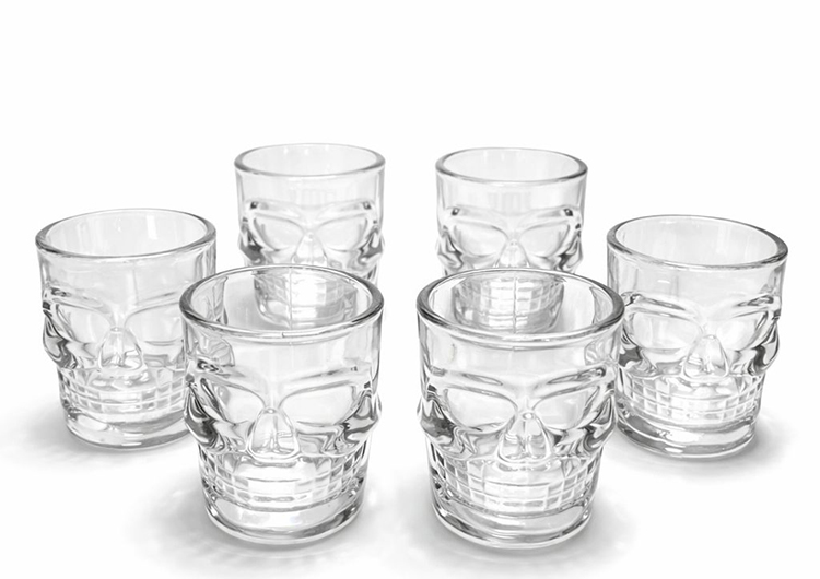 6'Lı Cam Kurukafa Bardak Seti Alk5116