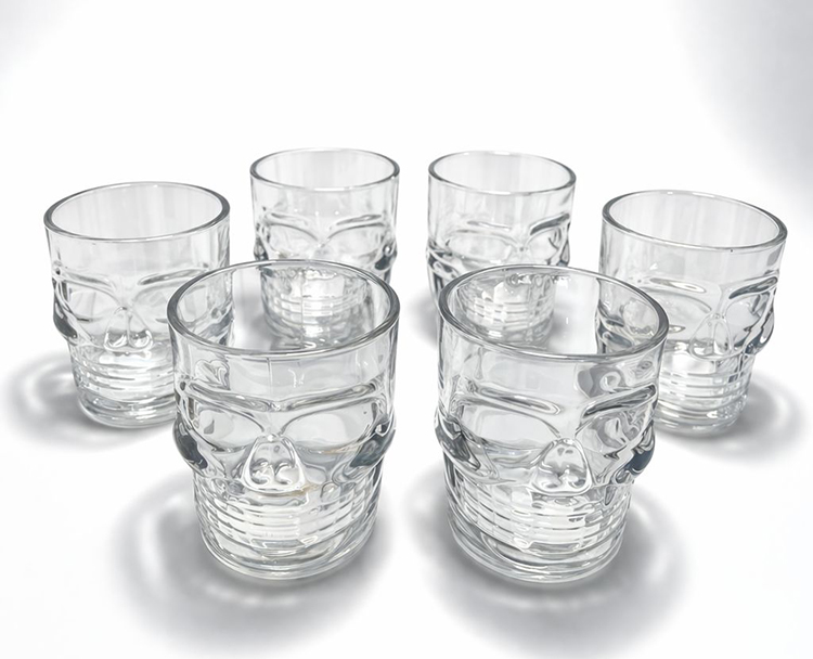 6'Lı Cam Kurukafa Bardak Seti Alk5118